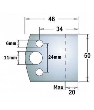 Комплект из 2−х бланкет 50x4 HSS CMT 690.599H