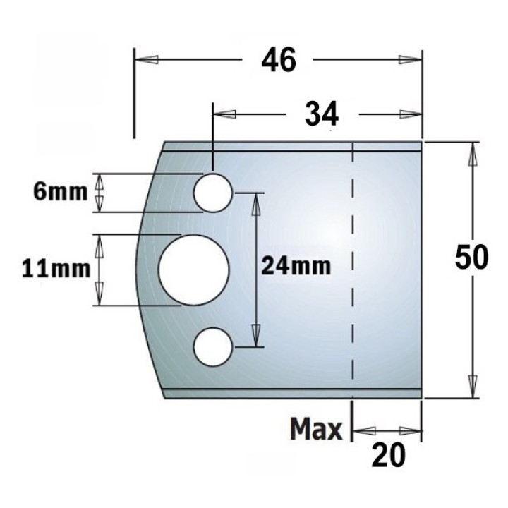 Комплект из 2−х бланкет 50x4 HSS CMT 690.599H