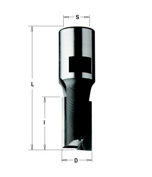 Пазовая фреза с резьбовым хвостовиком D=12,0 I=23,0 S=M12 L=60,0 CMT 170.120.11