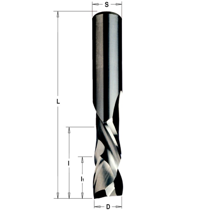 Фреза из твёрдого сплава спиральная двунаправленный рез 10x32x80 Z=2+2 S=10 RH CMT 190.100.11