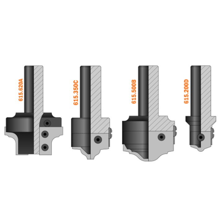 Корпус для сменных ножей S=20x50 D=50x30 (профиль B) CMT 615.500B