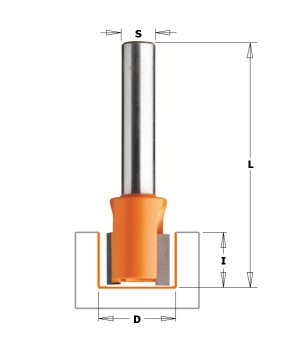 Фреза для выборки паза под петли D=16,0 I=12,7 S=6,0 L=38,1 CMT 702.160.11