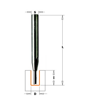 Пазовая фреза для уплотнителя D=3,0 I=11,0 S=6,0 L=60,0 CMT 712.030.11