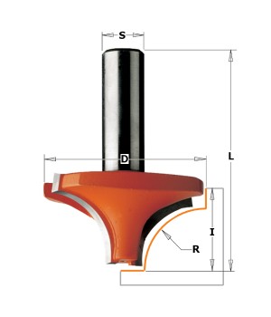 Фреза радиусная D=28,6 I=12,7 S=6,0 R=8,00 CMT 727.080.11