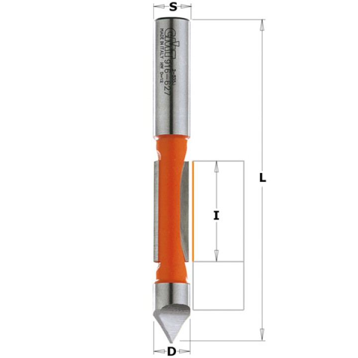 Прорезная фреза для отверстий D=12,7 I=31,7 S=12,0 L=102,0 CMT 916.627.11