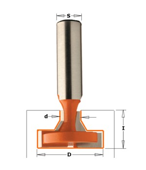Фреза для изготовления Т-образных пазов D=28,0 I=13,5 S=12,0 L=56,3 CMT 950.603.11