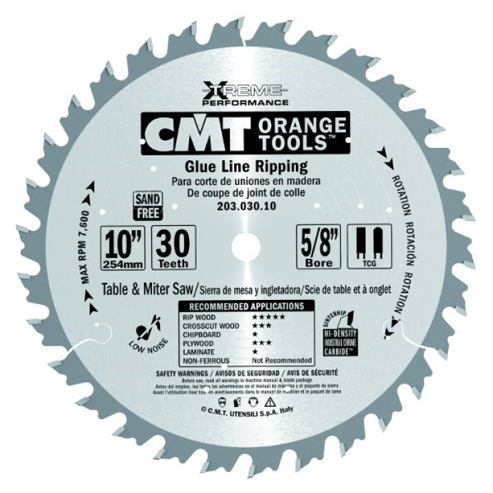 Пильный диск универсальный 254х3,2/2,2х30 Z=30 CMT 203.030.10M