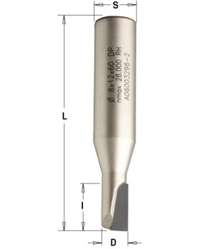 Фреза алмазная обгонная 10x12x40 d=10 I=22 L=75 Z=1+1 RH CMT 141.101.61