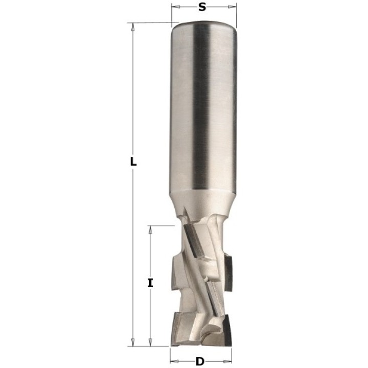 Фреза алмазная обгонная 25x25x55 d=25 I=36 L=100 Z=2+2 RH CMT 142.251.61