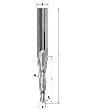 Фреза спиральная конусная для 3D фрезерования L=70 R=0,4 Z=3 S=6 RH CMT 152.060.082