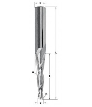 Фреза спиральная конусная для 3D фрезерования L=100 R=3,0 Z=3 S=12 RH CMT 152.120.605