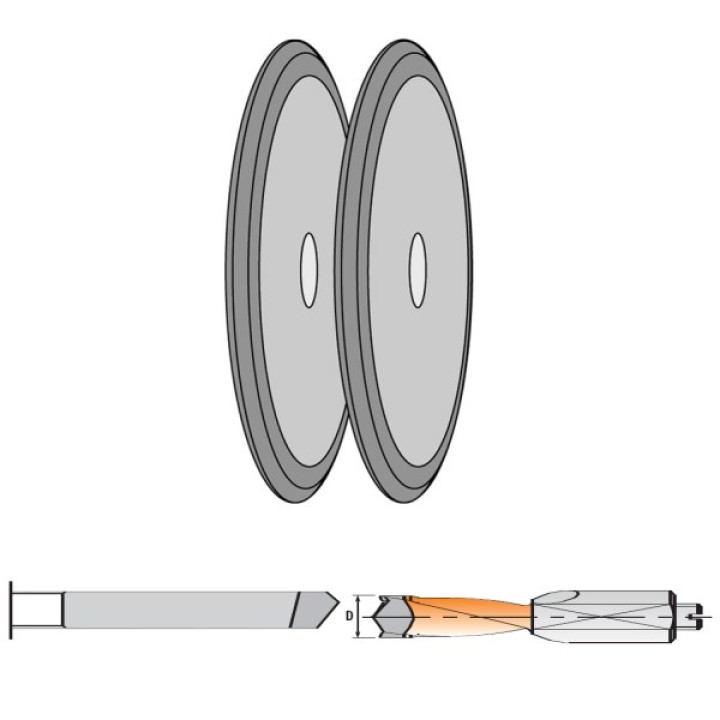Фреза HW для глубокого пазования 12X25-75X150 RH Z2R S=16X50 CMT 161.120.11