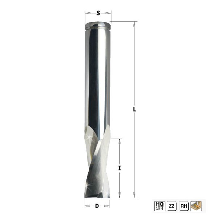 Фреза спиральная для PVC и алюминия S=6 D=4x10x60 CMT 186.640.11