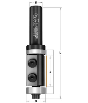 Фреза обгонная (нижн. подш.), смен.ножи HM Z2 S=8 D=16X30X75 RH CMT 657.161.11