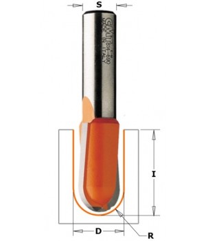 Фреза концевая с радиусным торцом D=15,80 I=31,7 S=1/2" R=7,90 CMT 814.660.11