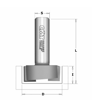 Фреза концевая пазовая D=19,0 I=19,0 S=8,0 L=54,0 CMT 901.1919