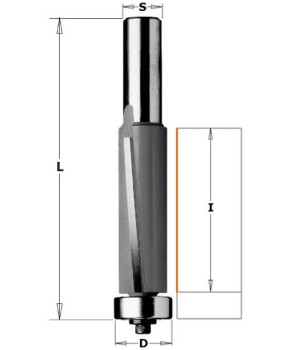 Фреза концевая обгонная с подшипником D=19,0 I=70,0 S=12,0 L=124,0 CMT 906.1970