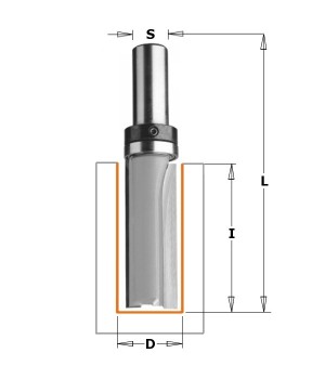 Фреза концевая CMT пазовая D=19,0 I=38,0 S=12,0 L=82,5 CMT 912.1938B