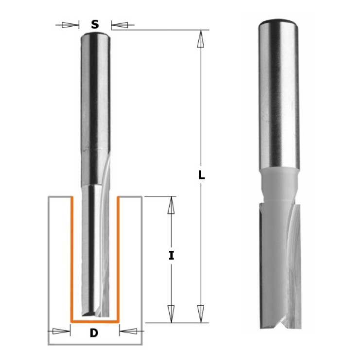 Фреза концевая пазовая D=19,0 I=51,0 S=12,0 L=92,0 CMT 912.1950