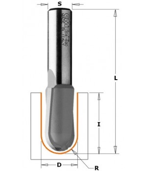 Фреза концевая с радиусным торцом D=3,2 I=10,0 S=8,0 R=1,60 CMT 914.0309