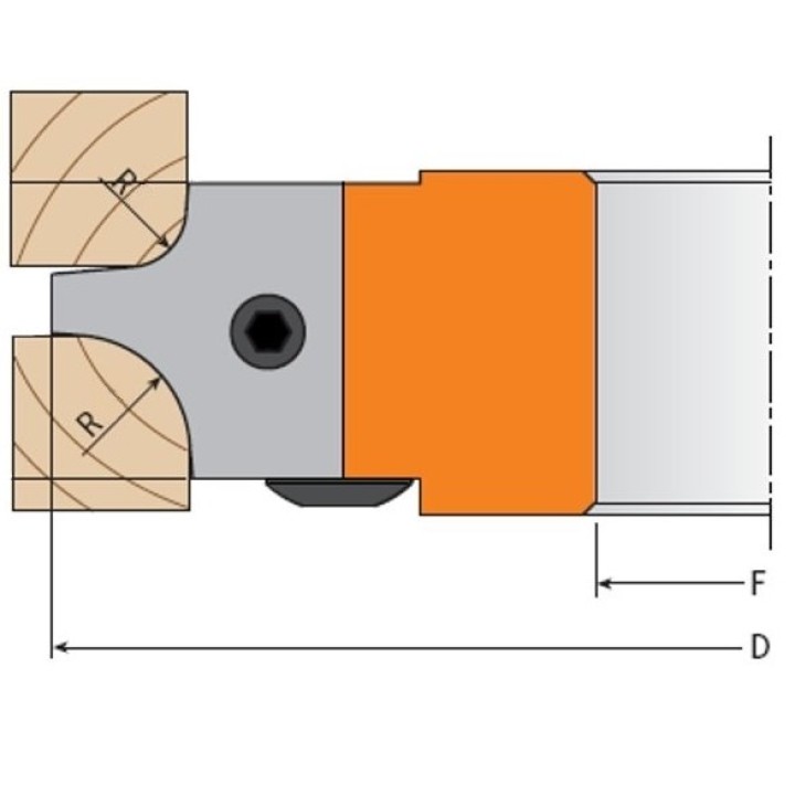 Комплект 2 ножей HM 25x25x2 R=3/6 694.003 CMT 695.003.03