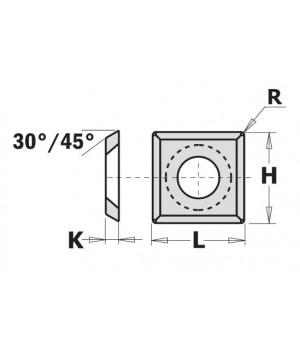 Нож твердосплавный 12x12x1,5 35° r0,5 k1920 CMT 790.120.20