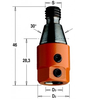 Патрон для присадочного станка S=M10/30 D=10 RH CMT 303.000.01