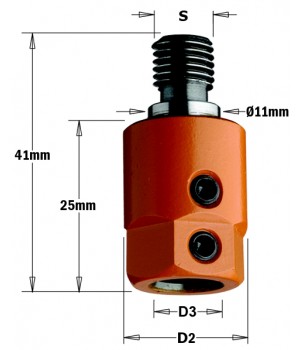 Патрон для присадочного станка S=M10/11 D=10 RH CMT 305.000.01