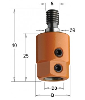 Патрон для свёрл S=M8/9 D=10 RH CMT 358.000.01