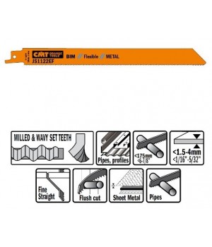 Пилки сабельные 5 штук для металла BIM 18TPI CMT JS1122EF-5