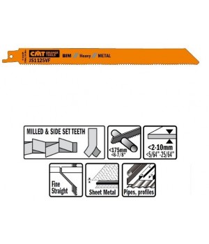 Пилки сабельные 5 штук для металла BIM 10TPI CMT JS1125VF-5