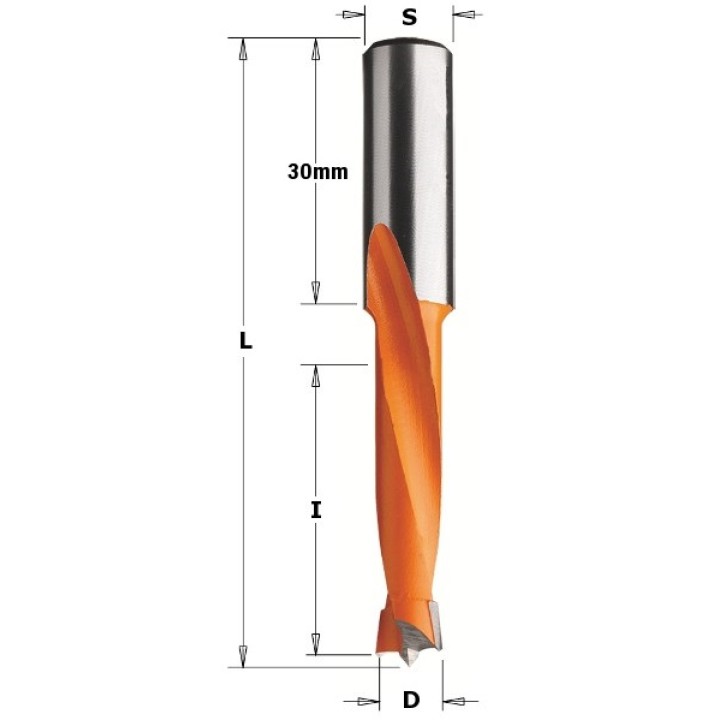 Сверло присадочное глухое 11,1x35x70 Z=2+2 S=10x30 RH CMT 311.111.11