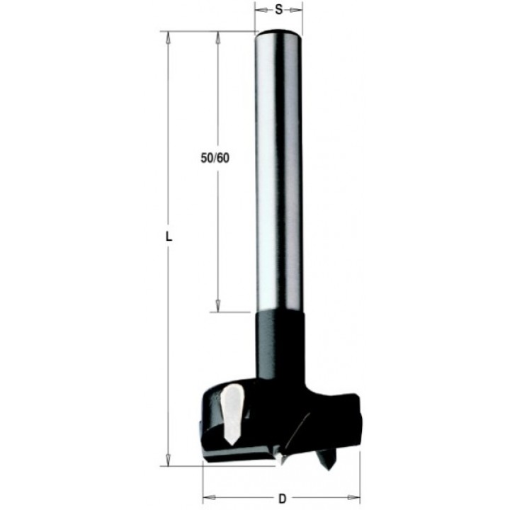 Сверло чашечное HM 19x90 Z=2+2 S=10x60 RH CMT 512.190.11