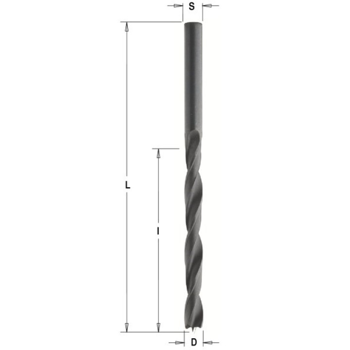 Сверло спиральное 5,5x57x93 Z=2 S=5,5 RH CMT 516.055.51