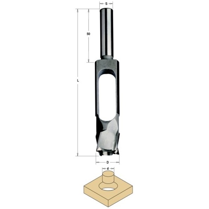Сверло-пробочник 30/42x140 Z=5 d=30 S=13 RH CMT 529.300.31