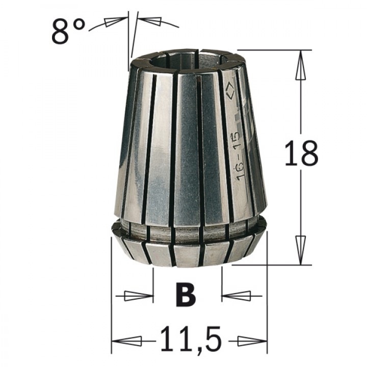 Цанга высокоточная ER11 D=2 CMT 184.020.11